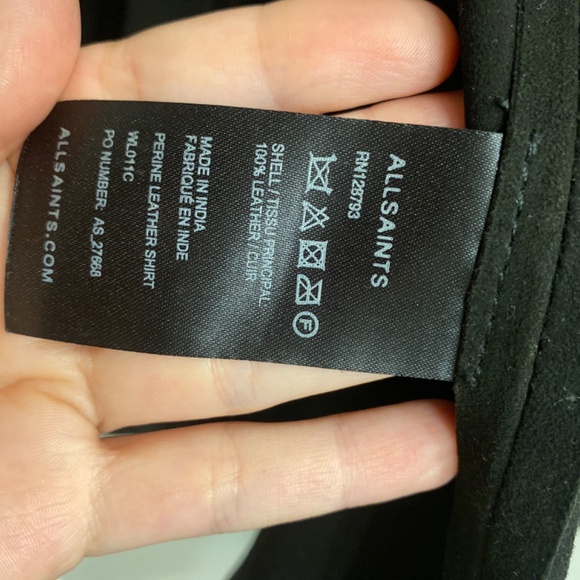 Allsaints Perine Leather Shirt - Picture 4 of 5